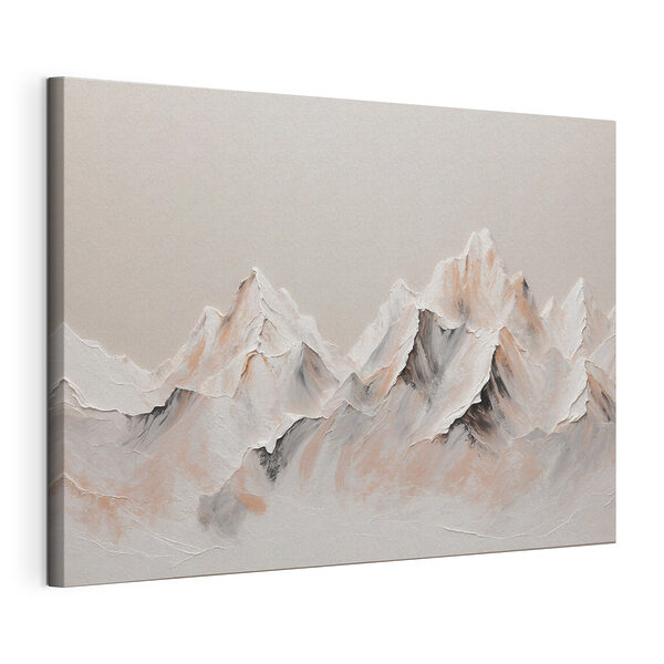 Canvas Schilderijen Schilderij van bergen met witte en bruine kleuren (Artikelnummer: s42515) Canvas Schilderijen Canvas Schilderijen Schilderij van bergen met witte en bruine kleuren (Artikelnummer: s42515)