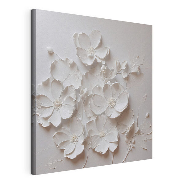 Canvas Schilderijen Witte bloem op een wit oppervlak (Artikelnummer: s42516) Canvas Schilderijen Canvas Schilderijen Witte bloem op een wit oppervlak (Artikelnummer: s42516)