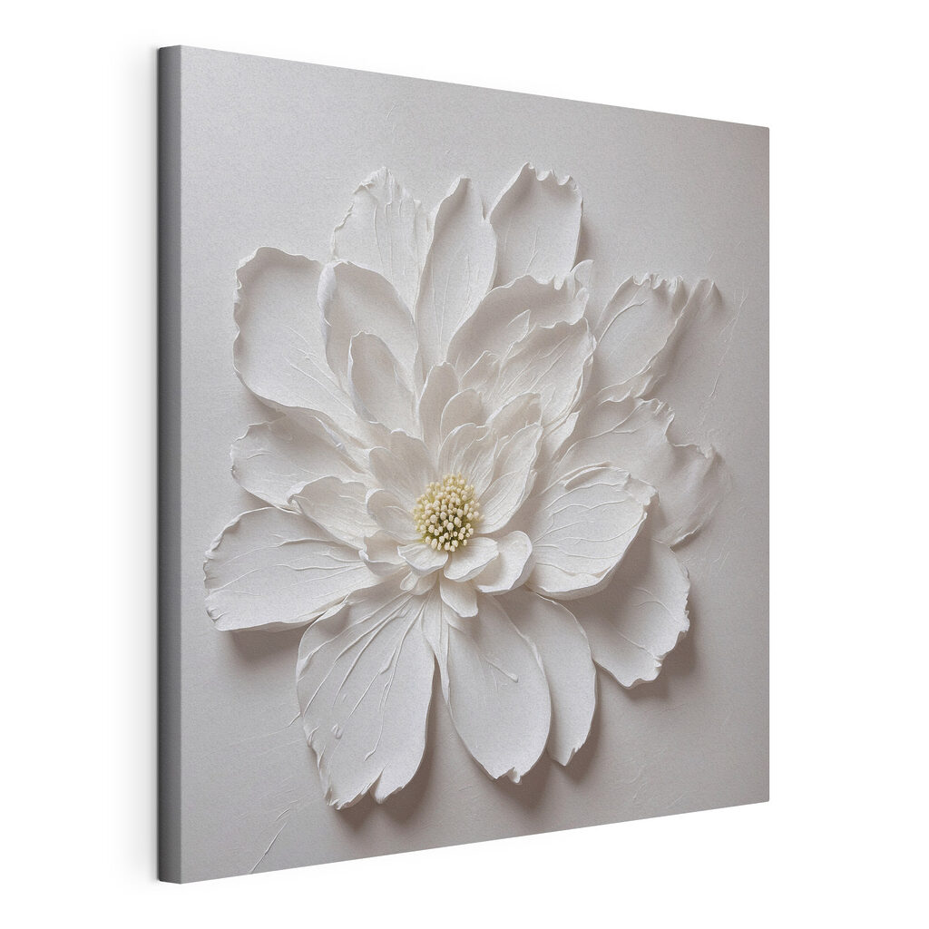 White flower made out of paper
