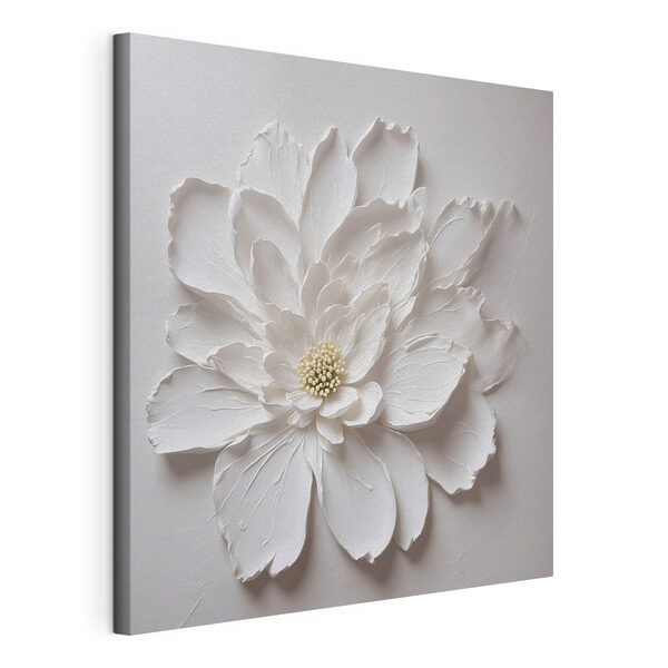 Witte bloem van papier Canvas Schilderijen Witte bloem van papier