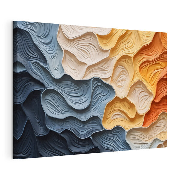Canvas Schilderijen Canvas Schilderijen Vloeiende kleuren in abstract ontwerp (Artikelnummer: s42647)