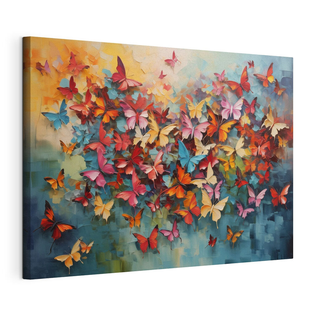 Group of butterflies on a blue background Group of butterflies on a blue background