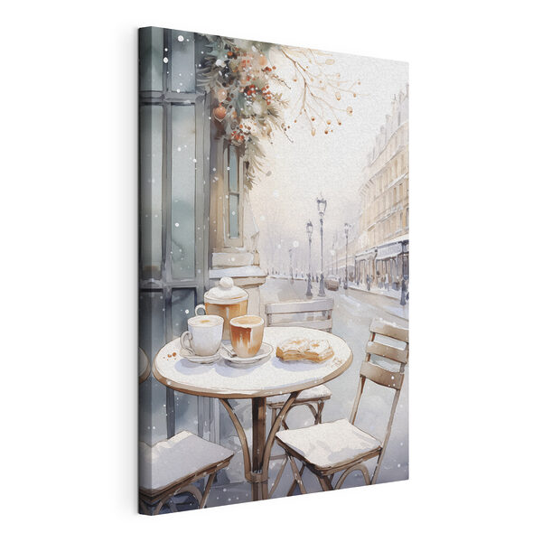 Canvas Schilderijen Tafel met koffiekopjes en croissants erop (Artikelnummer: s42798) Canvas Schilderijen Canvas Schilderijen Tafel met koffiekopjes en croissants erop (Artikelnummer: s42798)