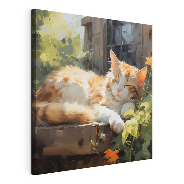 Canvas Schilderijen Kat liggend op een richel (Artikelnummer: s42900) Canvas Schilderijen Canvas Schilderijen Kat liggend op een richel (Artikelnummer: s42900)