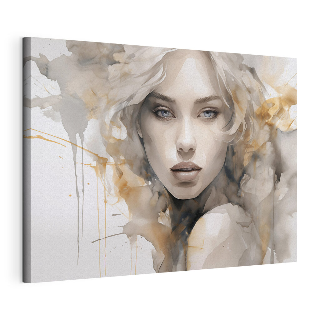 Woman's face with a splash of paint
