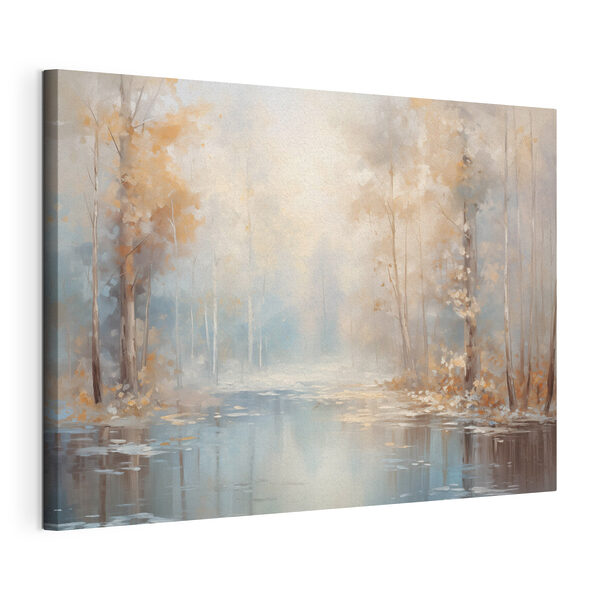 Canvas Schilderijen Water met bomen en bladeren (Artikelnummer: s43167) Canvas Schilderijen Canvas Schilderijen Water met bomen en bladeren (Artikelnummer: s43167)