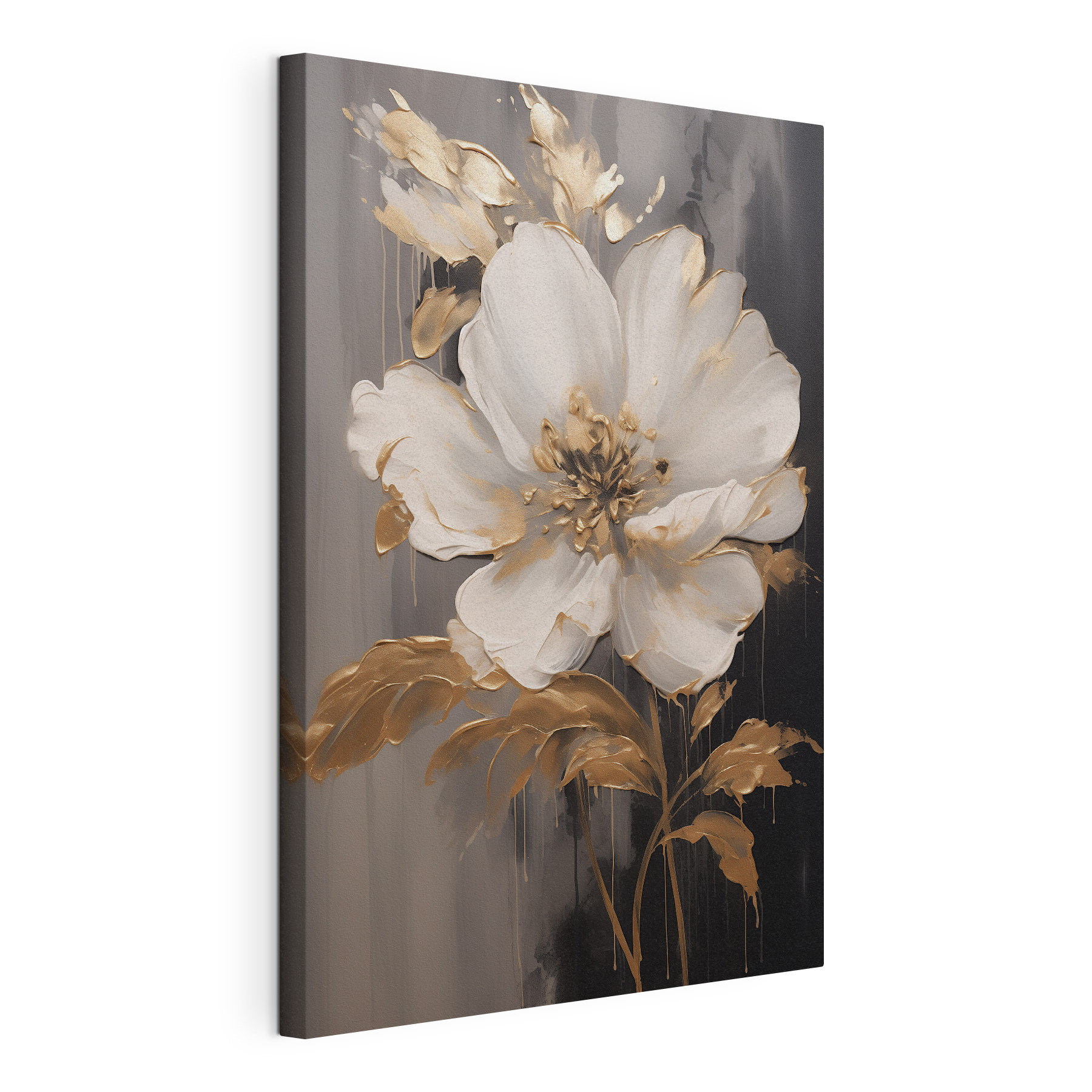 Elegant flower on a dark canvas