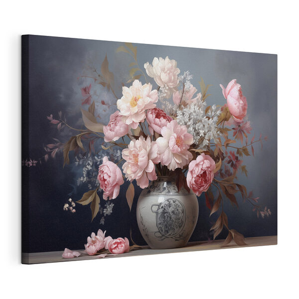 Canvas Schilderijen Canvas Schilderijen Vaas met bloemen (Artikelnummer: s43038)