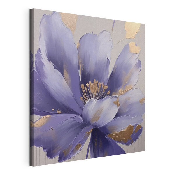 Canvas Schilderijen Canvas Schilderijen Schilderij van een paarse bloem (Artikelnummer: s43076)