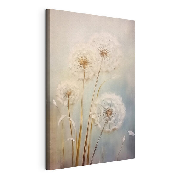 Canvas Schilderijen Schilderij van paardenbloemen