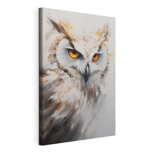 Canvas Schilderijen Een uil met gele ogen (Artikelnummer: s43283) Canvas Schilderijen Canvas Schilderijen Een uil met gele ogen (Artikelnummer: s43283)