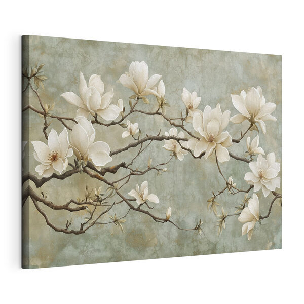 Canvas Schilderijen Witte bloemen aan een tak (Artikelnummer: s43322) Canvas Schilderijen Canvas Schilderijen Witte bloemen aan een tak (Artikelnummer: s43322)