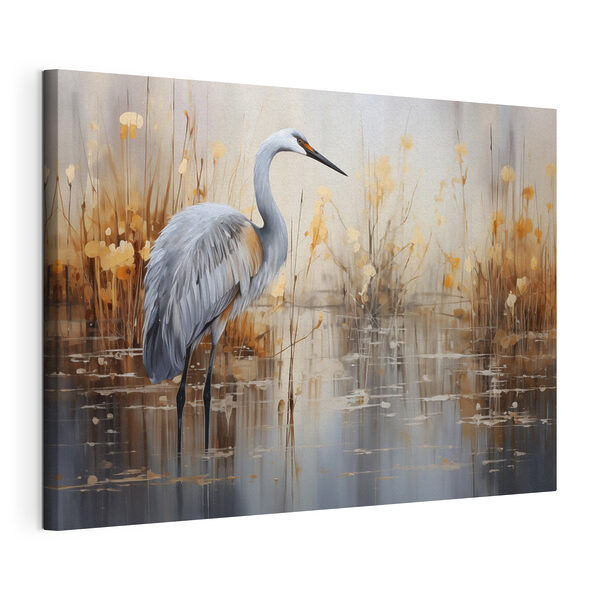 Canvas Schilderijen Canvas Schilderijen Vogel in water (Artikelnummer: s43398)