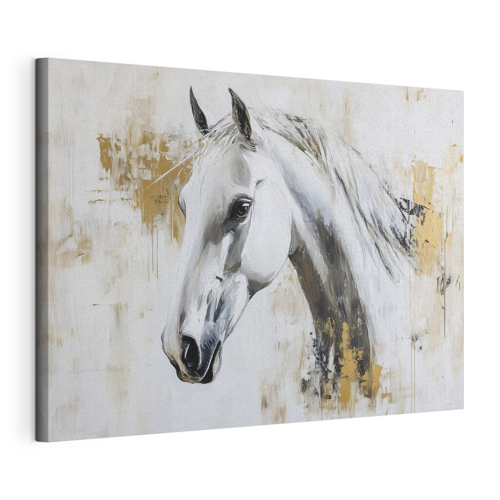 Painting of a white horse Painting of a white horse