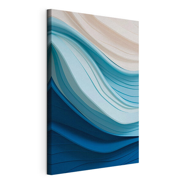 Canvas Schilderijen Blauwe en witte golvende lijnen (Artikelnummer: s43582) Canvas Schilderijen Canvas Schilderijen Blauwe en witte golvende lijnen (Artikelnummer: s43582)
