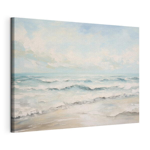 Canvas Schilderijen Schilderij van golven op een strand (Artikelnummer: s43552) Canvas Schilderijen Canvas Schilderijen Schilderij van golven op een strand (Artikelnummer: s43552)