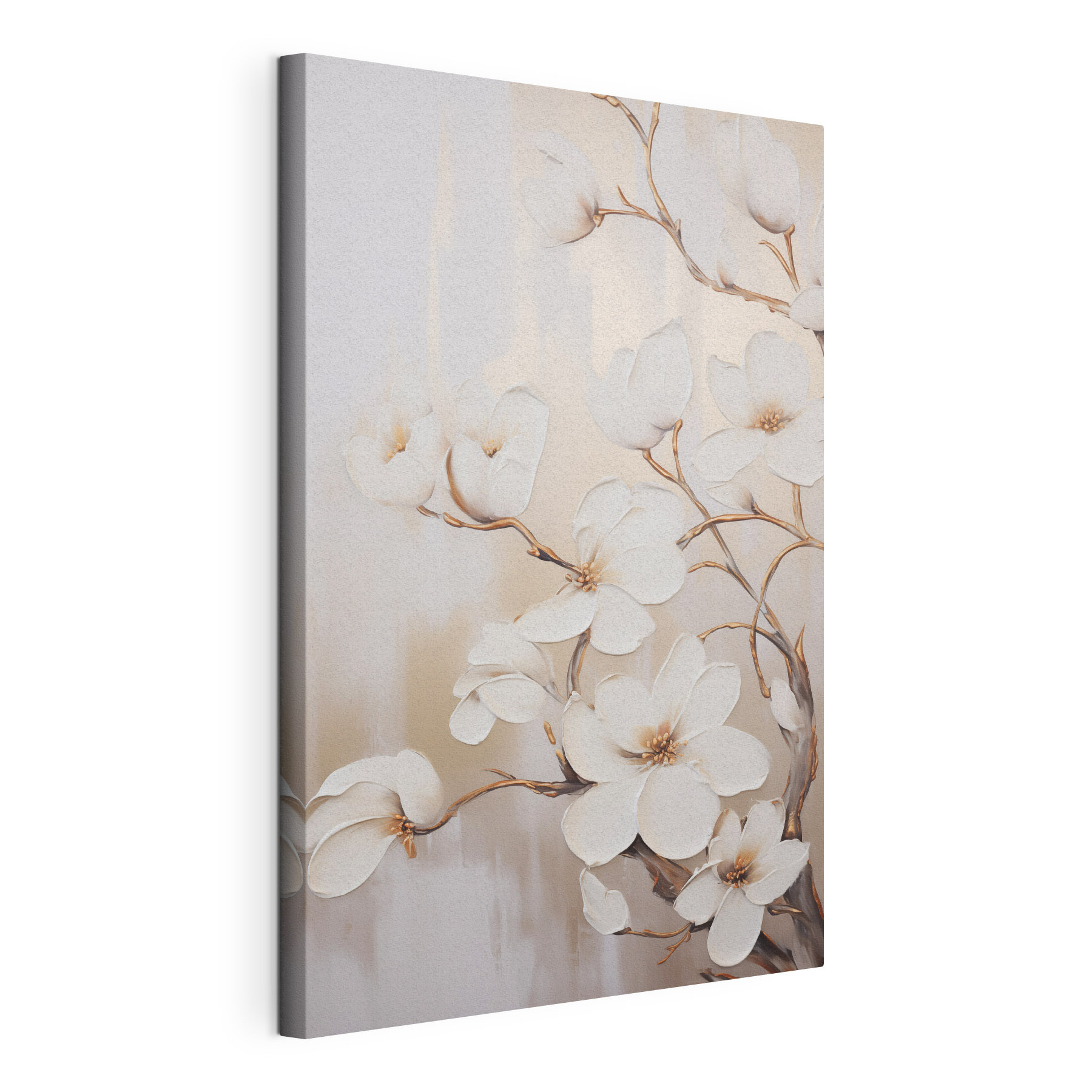 Painting of white flowers Painting of white flowers
