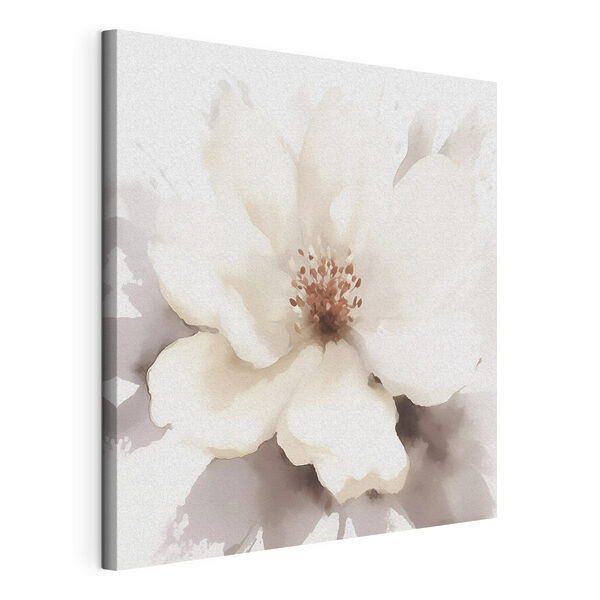 Canvas Schilderijen Witte bloem met bruin hart (Artikelnummer: s43484) Canvas Schilderijen Canvas Schilderijen Witte bloem met bruin hart (Artikelnummer: s43484)