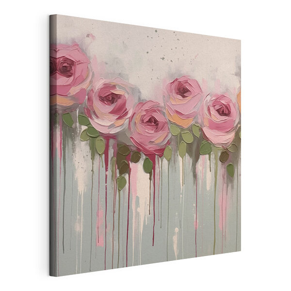Canvas Schilderijen Schilderij van roze rozen (Artikelnummer: s43934) Canvas Schilderijen Canvas Schilderijen Schilderij van roze rozen (Artikelnummer: s43934)