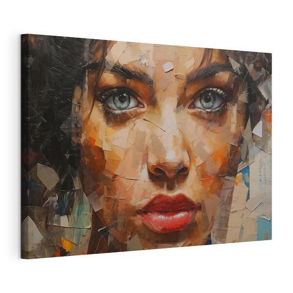 Canvas Schilderijen Schilderij van een vrouw’s gezicht (Artikelnummer: s43467) Canvas Schilderijen Canvas Schilderijen Schilderij van een vrouw’s gezicht (Artikelnummer: s43467)