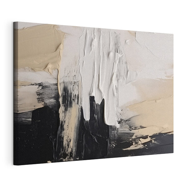 Canvas Schilderijen Witte en zwarte verf op een wit oppervlak (Artikelnummer: s43974) Canvas Schilderijen Canvas Schilderijen Witte en zwarte verf op een wit oppervlak (Artikelnummer: s43974)
