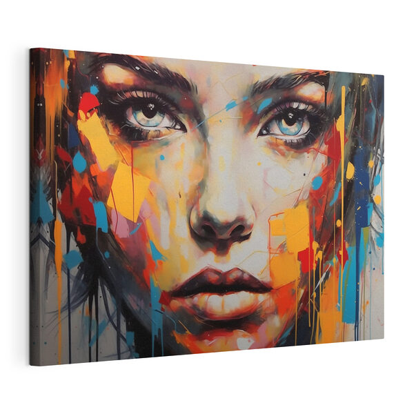 Canvas Schilderijen Schilderij van een vrouw’s gezicht (Artikelnummer: s43982) Canvas Schilderijen Canvas Schilderijen Schilderij van een vrouw’s gezicht (Artikelnummer: s43982)