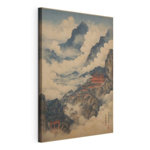 Canvas Schilderijen Schilderij van een tempel op een berg (Artikelnummer: s44058) Canvas Schilderijen Canvas Schilderijen Schilderij van een tempel op een berg (Artikelnummer: s44058)