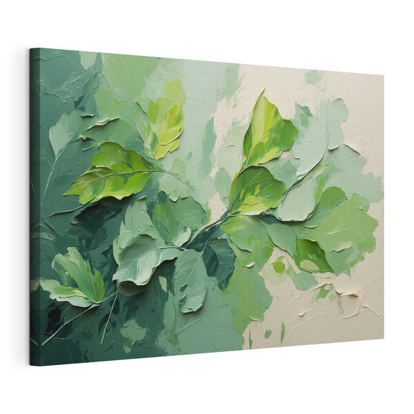 Canvas Schilderijen Schilderij van bladeren op een muur (Artikelnummer: s44075) Canvas Schilderijen Canvas Schilderijen Schilderij van bladeren op een muur (Artikelnummer: s44075)