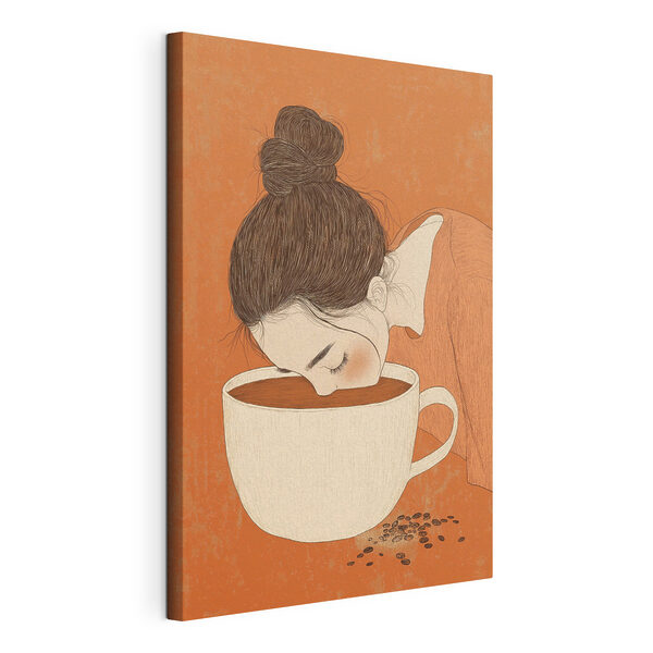 Canvas Schilderijen Vrouw drinkt uit een beker (Artikelnummer: s44159) Canvas Schilderijen Canvas Schilderijen Vrouw drinkt uit een beker (Artikelnummer: s44159)