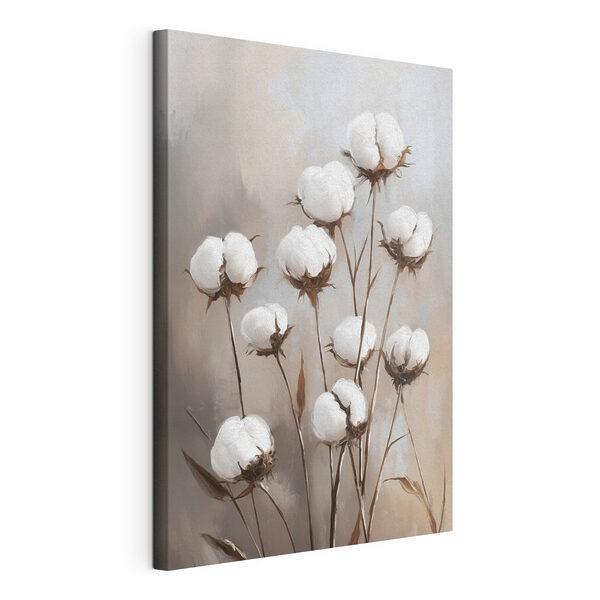 Canvas Schilderijen Katoen bloeit in zachte elegantie (Artikelnummer: s44164) Canvas Schilderijen Canvas Schilderijen Katoen bloeit in zachte elegantie (Artikelnummer: s44164)
