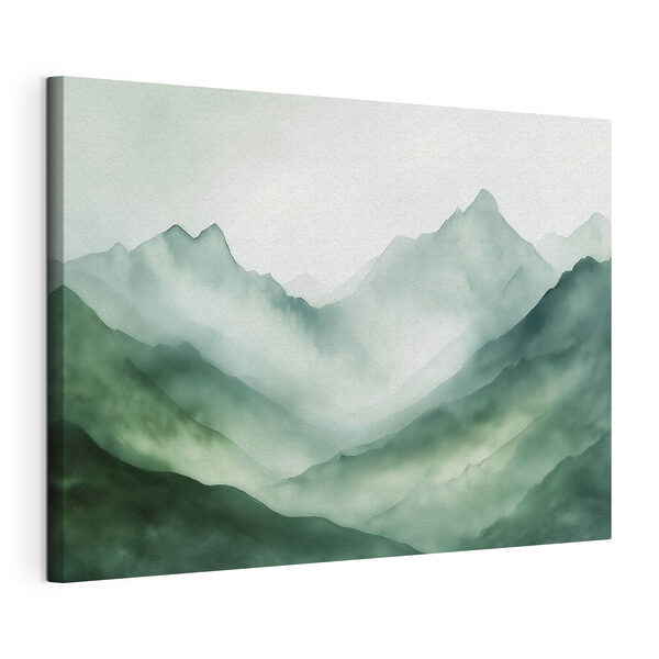 Canvas Schilderijen Schilderij van bergen en mist (Artikelnummer: s44168) Canvas Schilderijen Canvas Schilderijen Schilderij van bergen en mist (Artikelnummer: s44168)