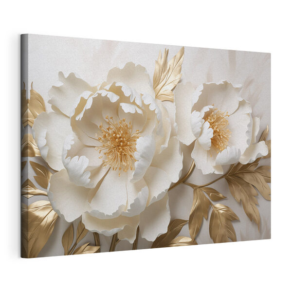 Delicate bloemen in zachte kleuren Canvas Schilderijen Delicate bloemen in zachte kleuren