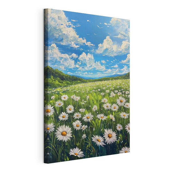 Canvas Schilderijen Canvas Schilderijen Bloemen- en bomenveld (Artikelnummer: s40255)
