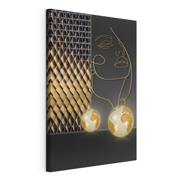 Canvas Schilderijen Een artistieke combinatie van lijnen en licht