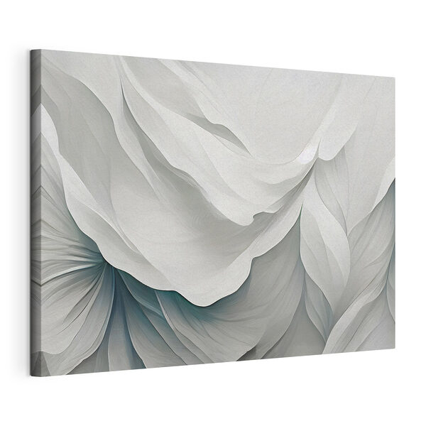 Een witte en blauwe golvende achtergrond Canvas Schilderijen Een witte en blauwe golvende achtergrond