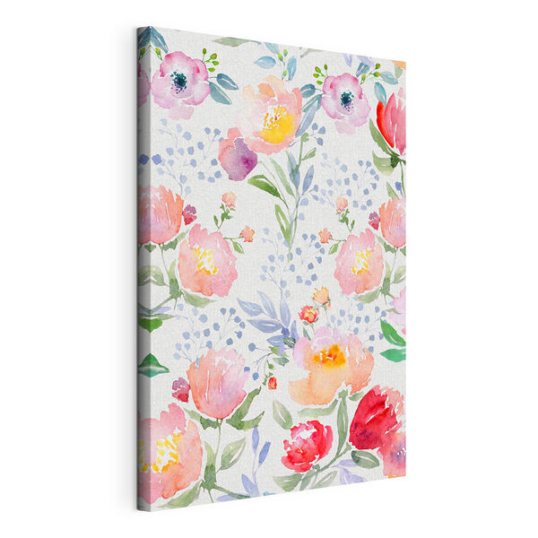 Aquarel van bloemen Canvas Schilderijen Aquarel van bloemen