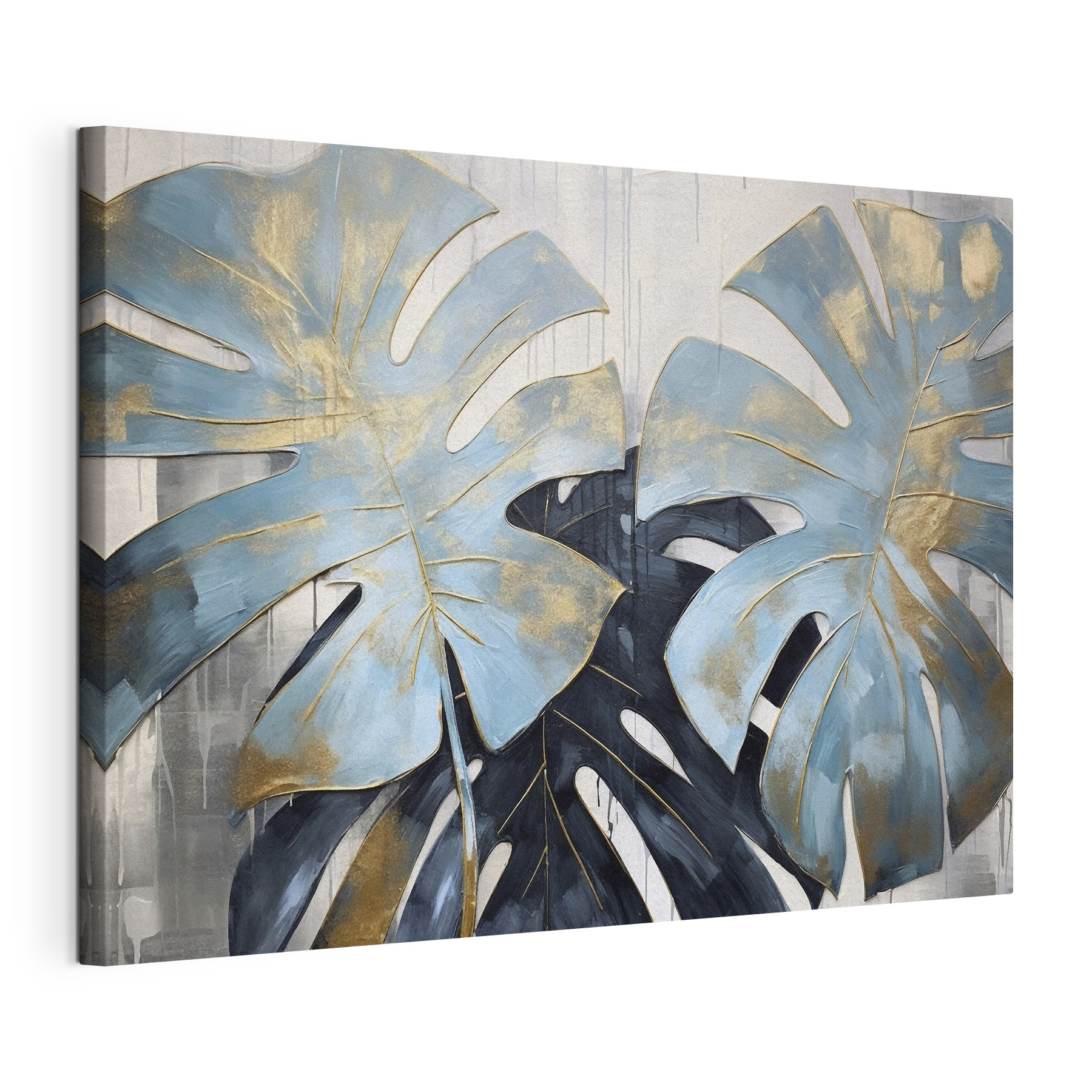 Elegant blue leaves in artistic bloom