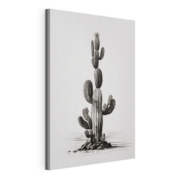 Canvas Schilderijen Cactus met een witte achtergrond