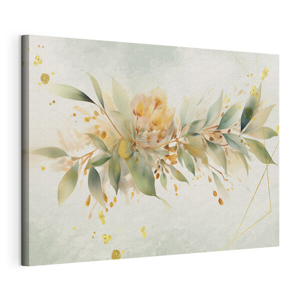 Canvas Schilderijen Een schilderij van een bloem