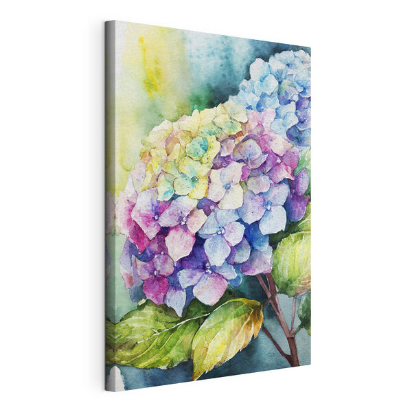 Een aquarel van een bloem Canvas Schilderijen Een aquarel van een bloem