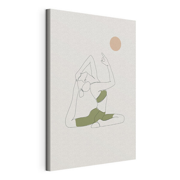 Canvas Schilderijen Een vrouw doet aan yoga