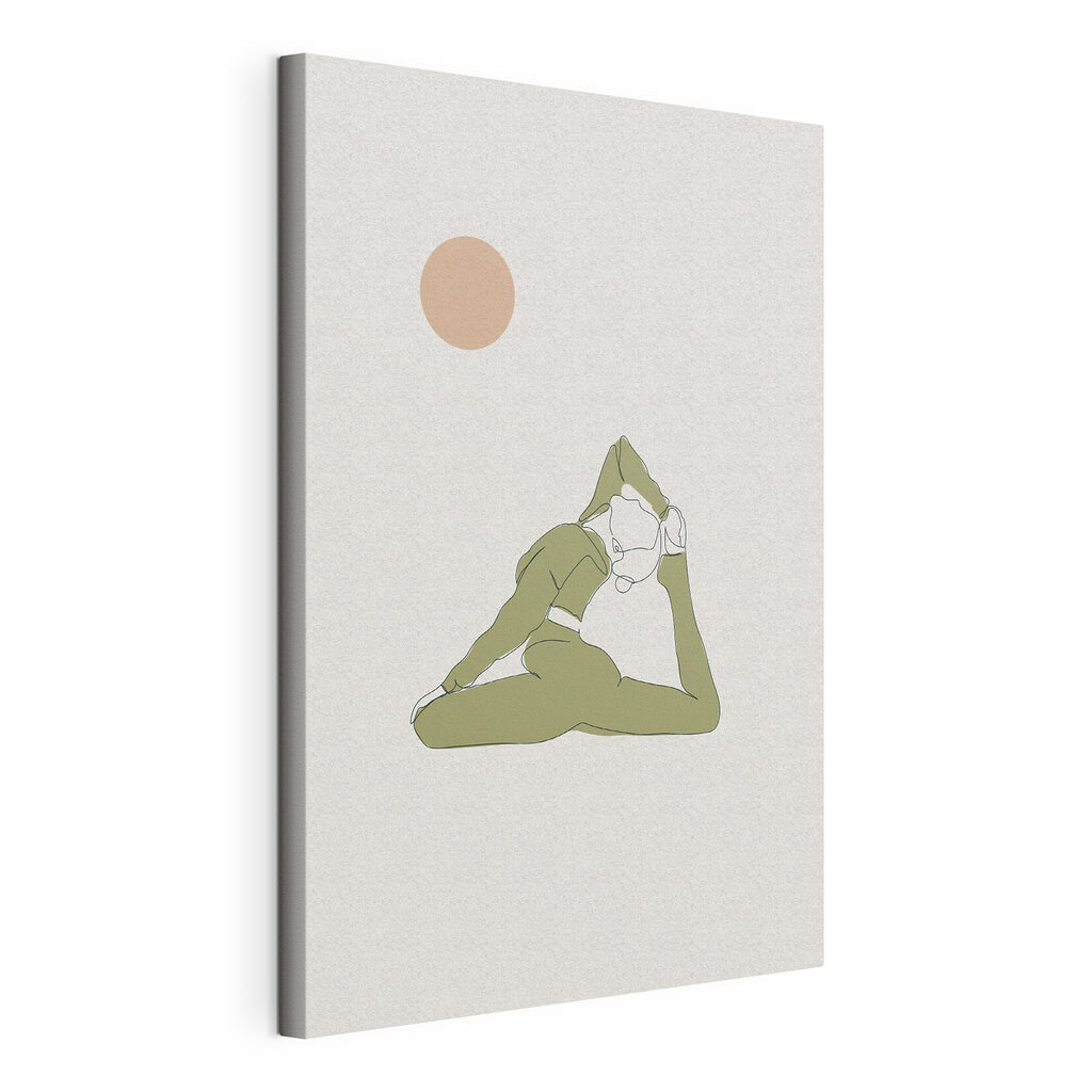 A woman doing yoga