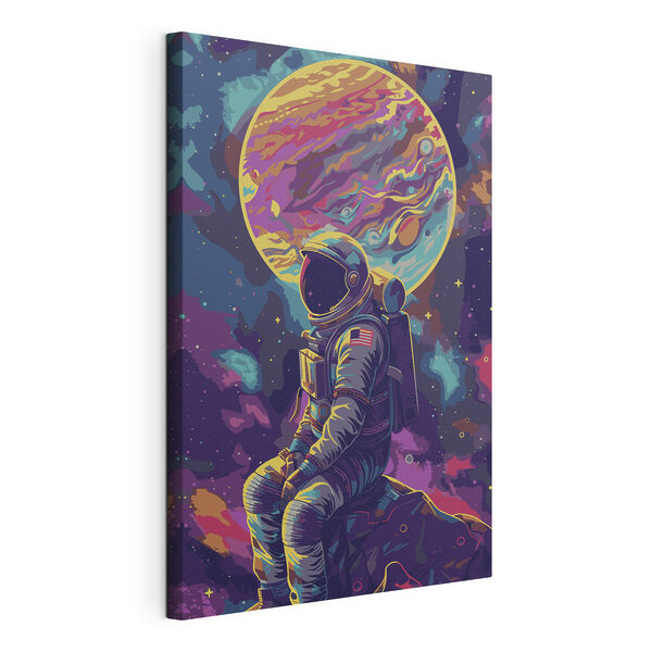Canvas Schilderijen Een astronaut in de ruimte