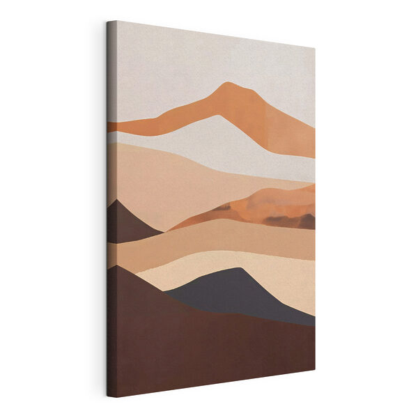 Een schilderij van een woestijnlandschap Canvas Schilderijen Een schilderij van een woestijnlandschap