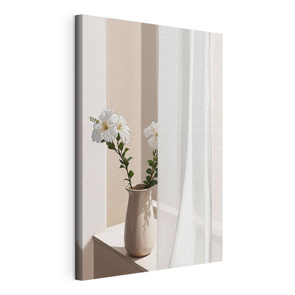 A white flowers in a vase