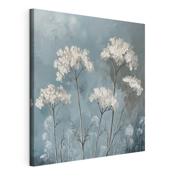 Een groep witte bloemen Canvas Schilderijen Een groep witte bloemen