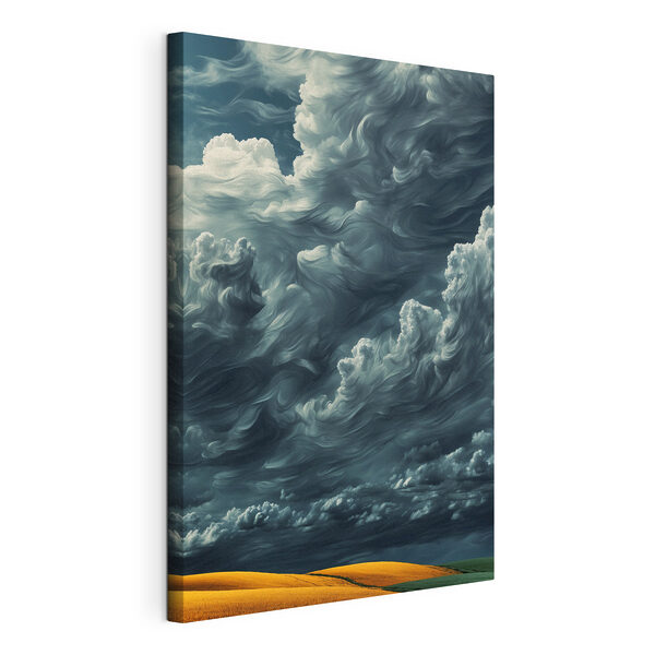 Bewolkte lucht met veel wolken Canvas Schilderijen Bewolkte lucht met veel wolken