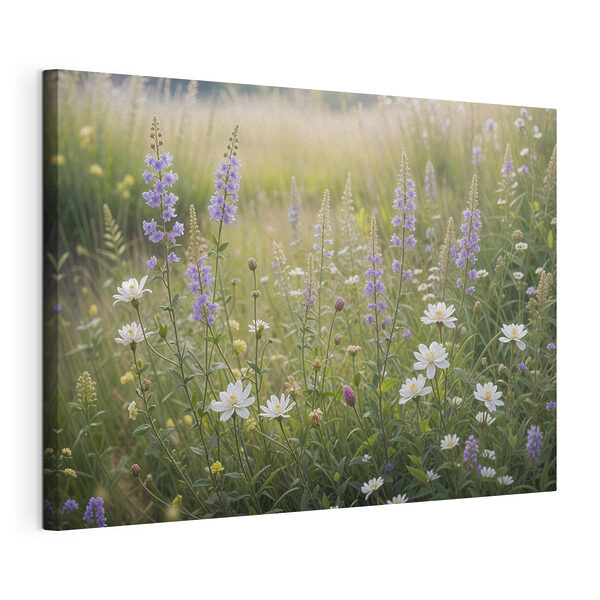 Canvas Schilderijen Bloemenveld
