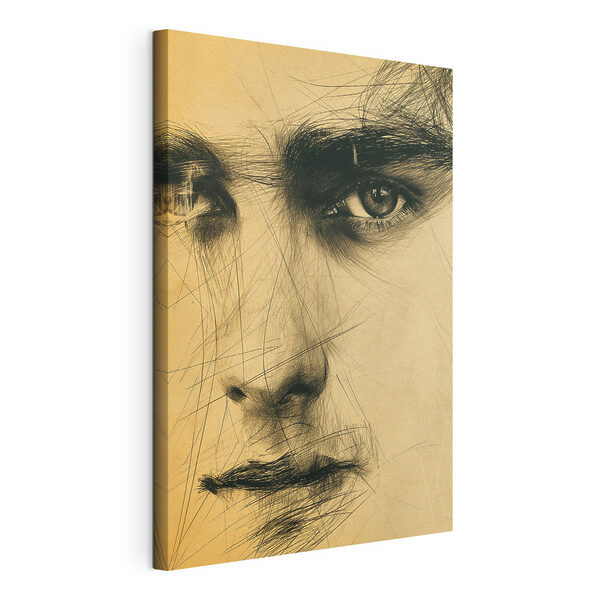 Een intense blik vol emotie Canvas Schilderijen Een intense blik vol emotie