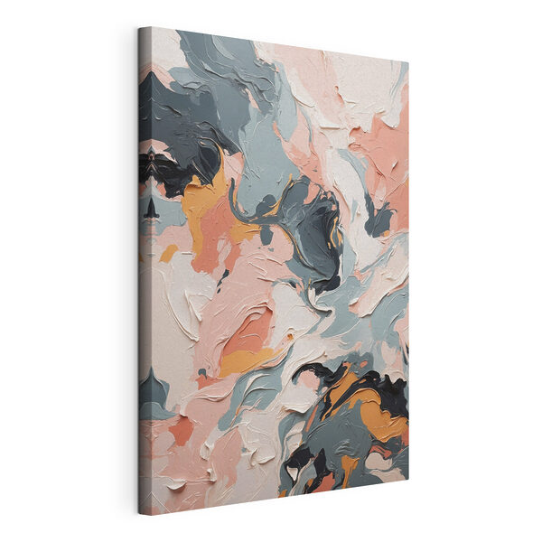 Kleurrijke, abstracte verfwervelingen Canvas Schilderijen Kleurrijke, abstracte verfwervelingen